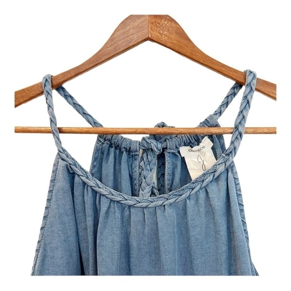 Joie Braided Tie Chambray Halter Top NWT - Picture 2 of 6
